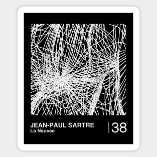 Jean-Paul Sartre / Minimalist Graphic Design Fan Artwork Magnet